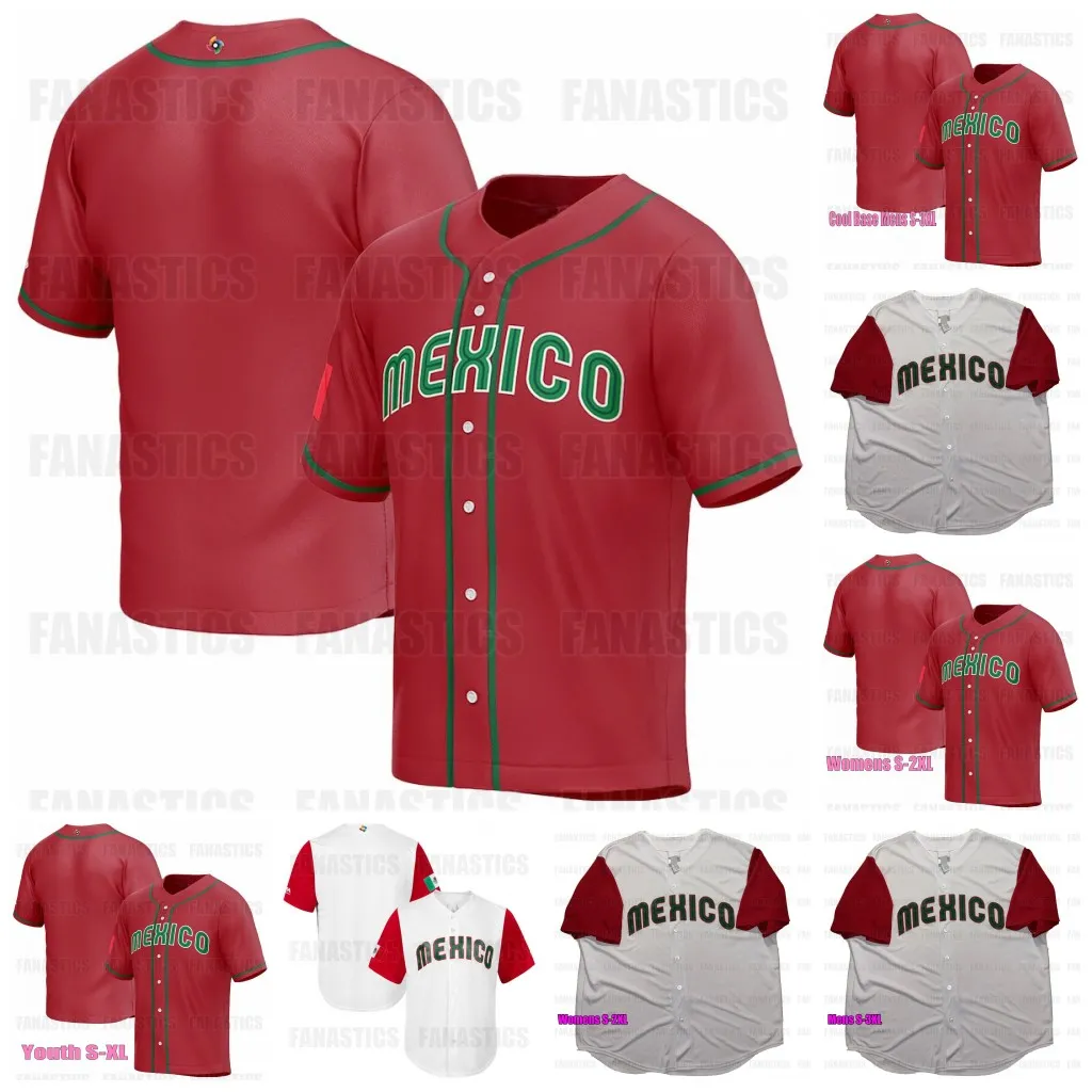 2023 WBC México Equipo Mundial Jerseys Clásicos De Béisbol Javier Assad