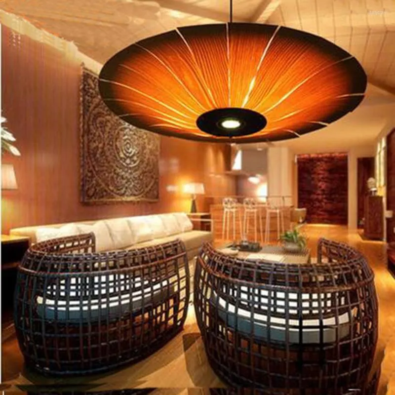 Pendant Lamps Southeast Asian Light Restaurant Veneer Lamp Chinese Creative Art Cafe El Living Room ZA62 ZL121