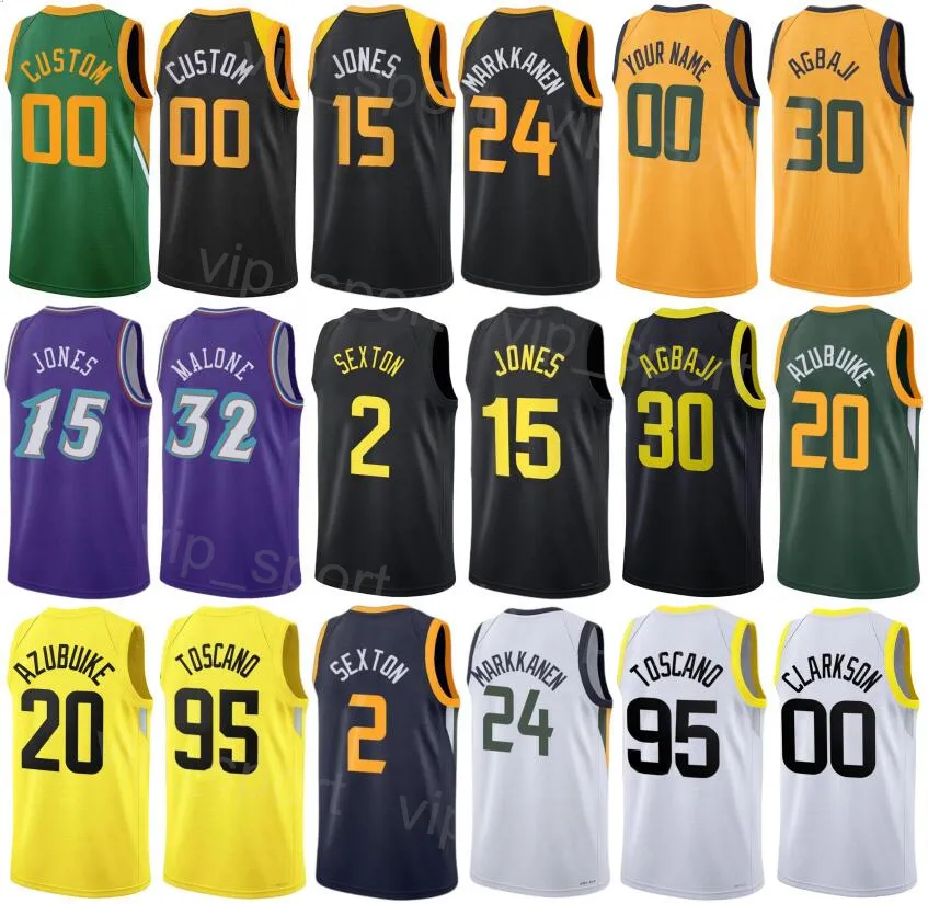 인쇄 아이콘 농구 Juan Toscano-Anderson Jerseys 95 Damian Jones 15 Clarkson 00 Udoka Azubuike 20 Walker Kessler 24 Rudy Gay 22 Russell Westbrook 99 남자 여자