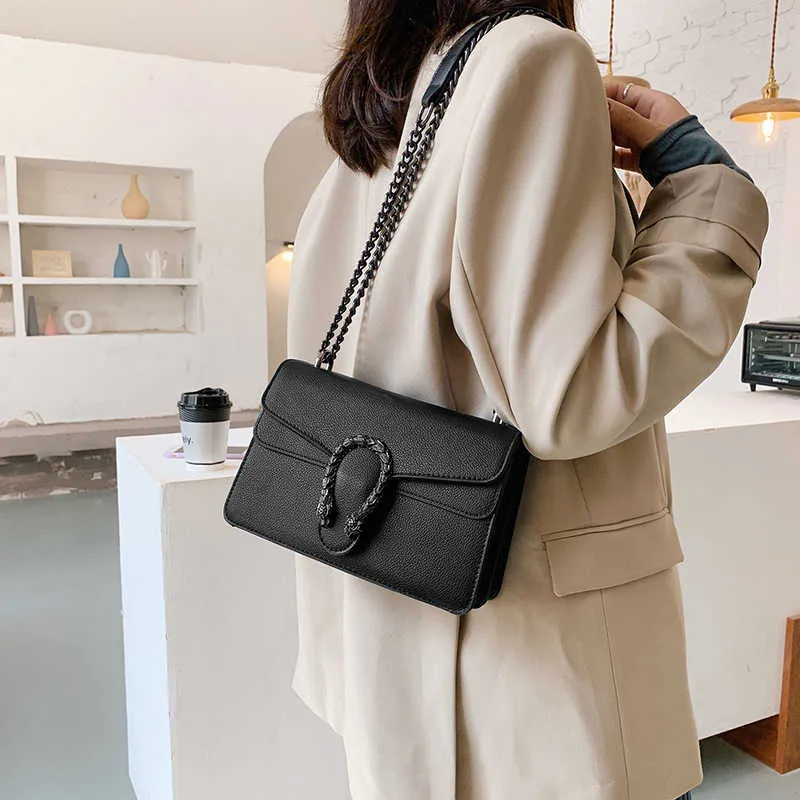 Chain Bag New Sling Single Shoulder Womens Litchi Grain Small