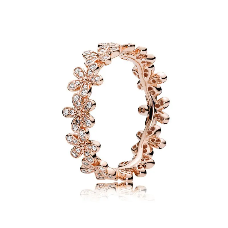 14k Rose Gold Daisy Pendant Necklace - Diamond Center & Sapphire Petals, 16 Inch Chain - View #8