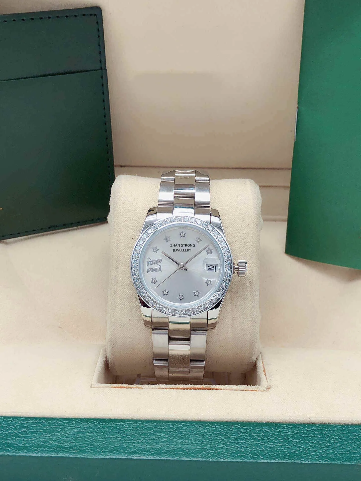 Elegant Diamond Bezel Ladies Wristwatch Stainless Steel, Automatic  Best Seller!