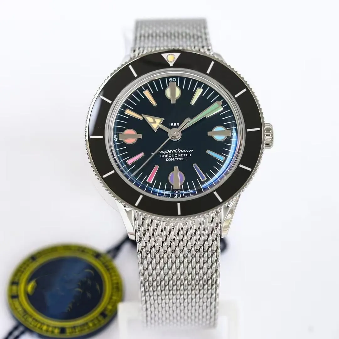 GF Factory 57 Retro Diving Watch 42mm de di￢metro, 9,99 mm de espessura, equipado com a￧o autom￡tico 904L