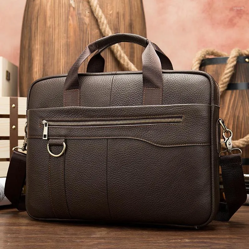 Briefcases Women Designer Messenger Bag Men Office Document Work Leather Luxury Business Vintage Sac A Main Femme Handbags WWH30XP