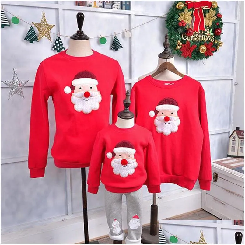 Voiture Dvr famille correspondant tenues hiver pull chaud enfants vêtements enfant chemise livraison directe bébé enfants maternité Dhmto