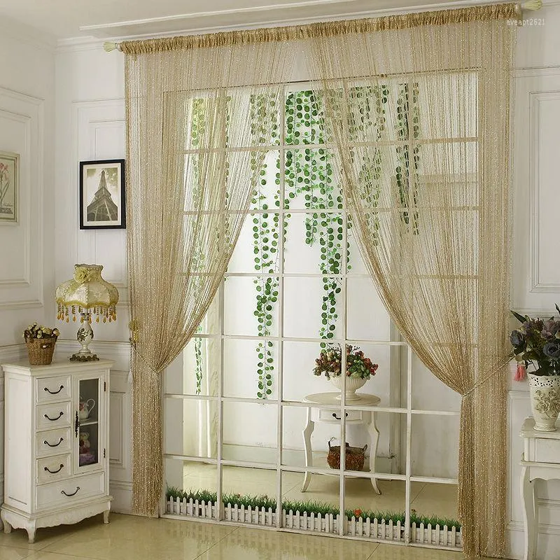 Curtain 1pcs Punch-free Korean Version Silver Thread Encryption Partition Bedroom Wedding Screen Decorative 2023 F8386