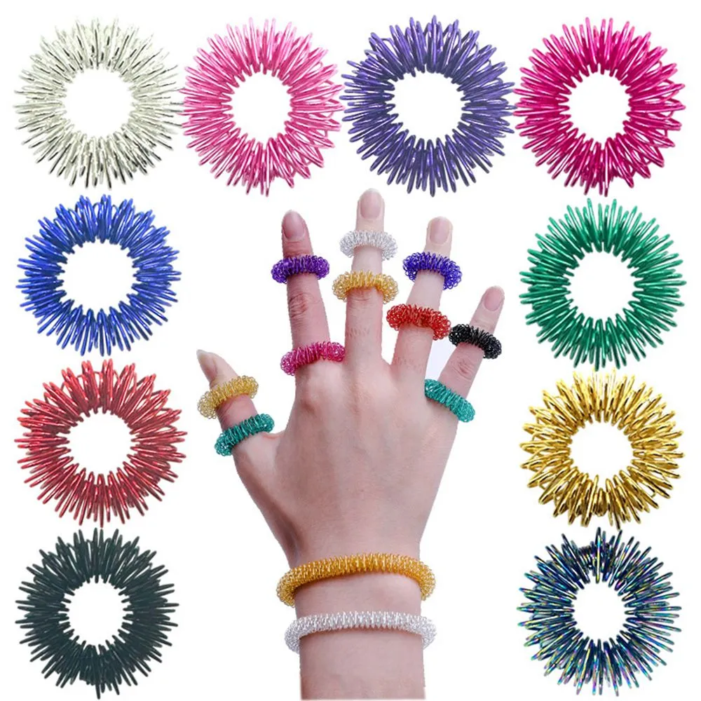 Finger Massage Ring Toys Fidget Spring Ring Health... From ...