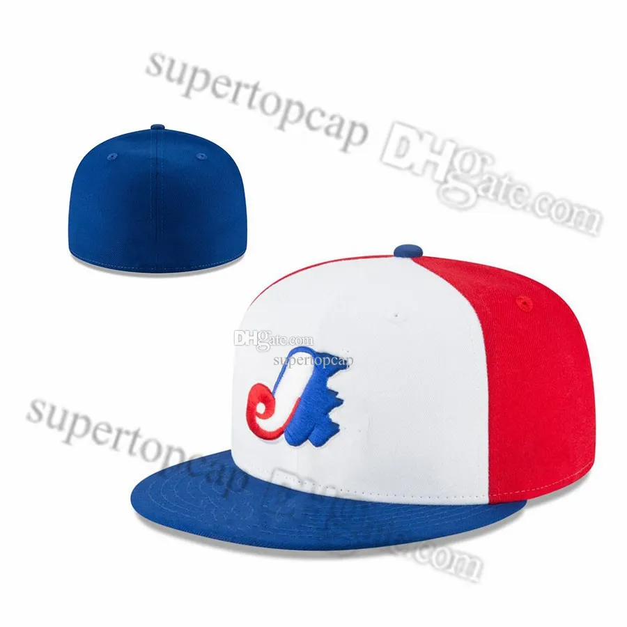 2023 Hommes Baseball Casquettes entièrement fermées Été Marine Lettre Os Hommes Femmes Bleu Canada Couleur Toutes les 32 équipes Casual Sport de plein air Chapeaux ajustés Mélanger les couleurs 024