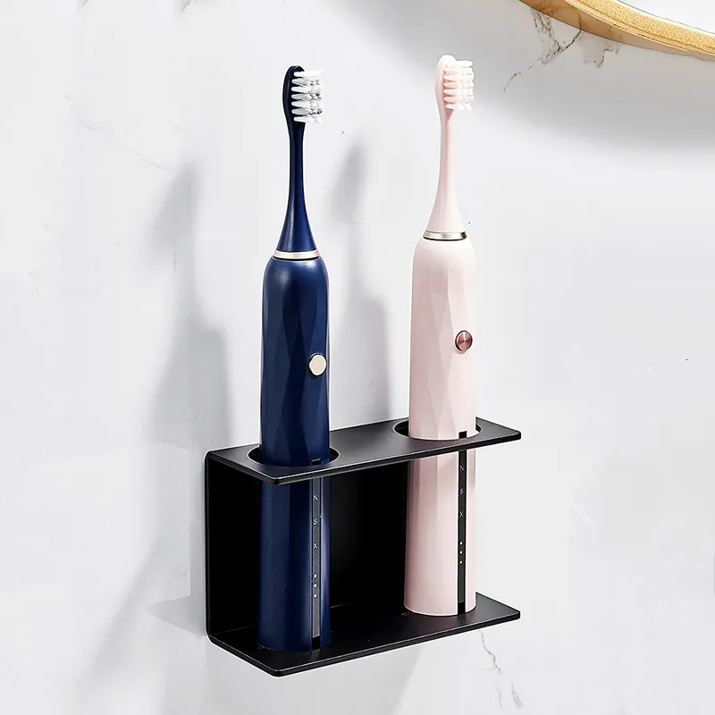 Soporte Desinfectante UV Para Cepillos De Dientes Eléctricos - Con Dispensador De Pasta Y 3 Tazas, Carga Solar O USB-C, Para Pared, Color Gris Oscuro