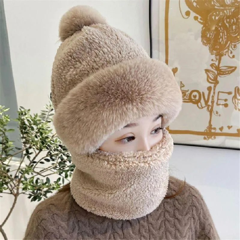 Beretti invernali auricolare auricolare berretti per le orecchie da esterno Cappello da cappello da caldo cappelli di velluto peluche set di sciarpa