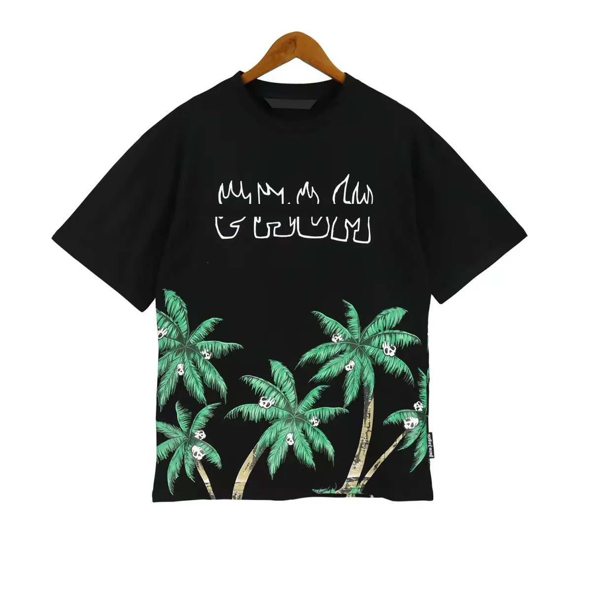 Män t shirt designer skjortor för män kvinnor kläder svart och vita tees vår sommar runda hals shorts ärmar andas bomull