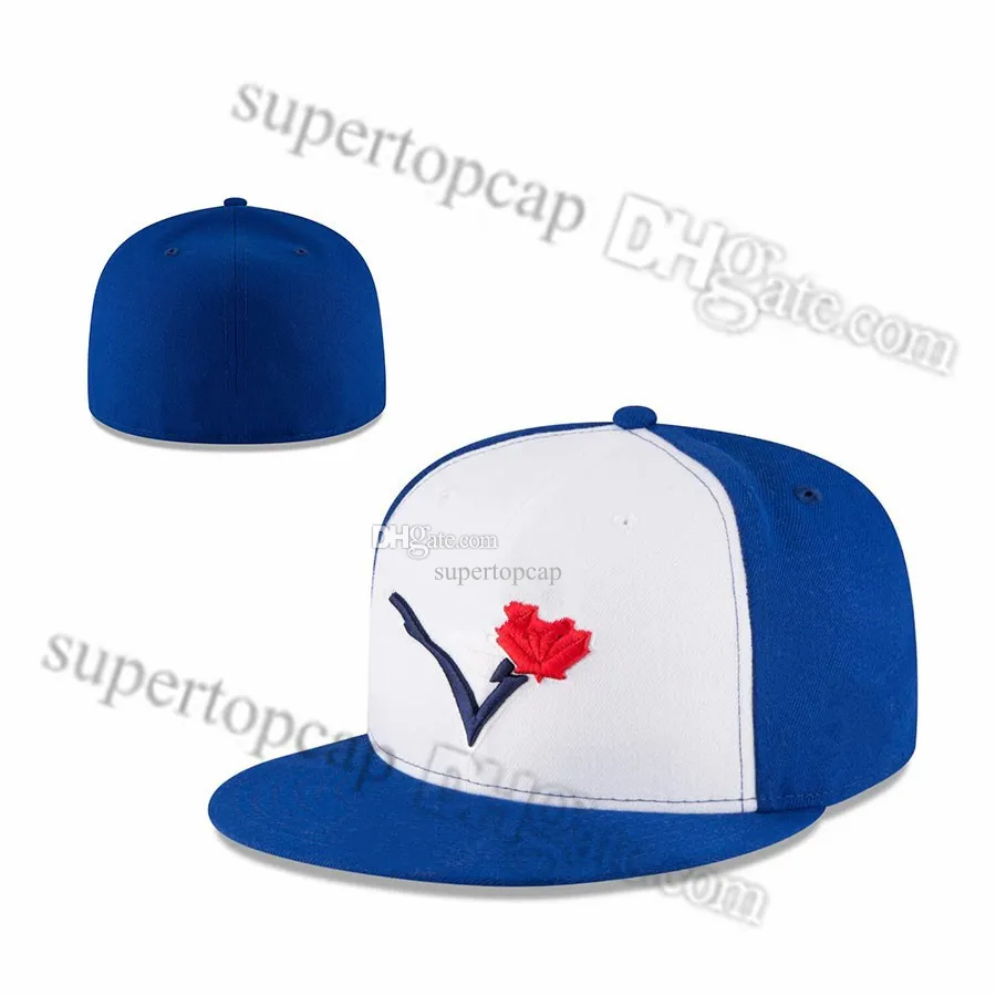 2023 Heren Honkbal Volledig Gesloten Caps Zomer Marineblauw Letter Bon6 Mannen Vrouwen Zwart Alle 32 Teams Casual Sport Flat Fitted hoeden Toronto Mix Kleuren F24-07