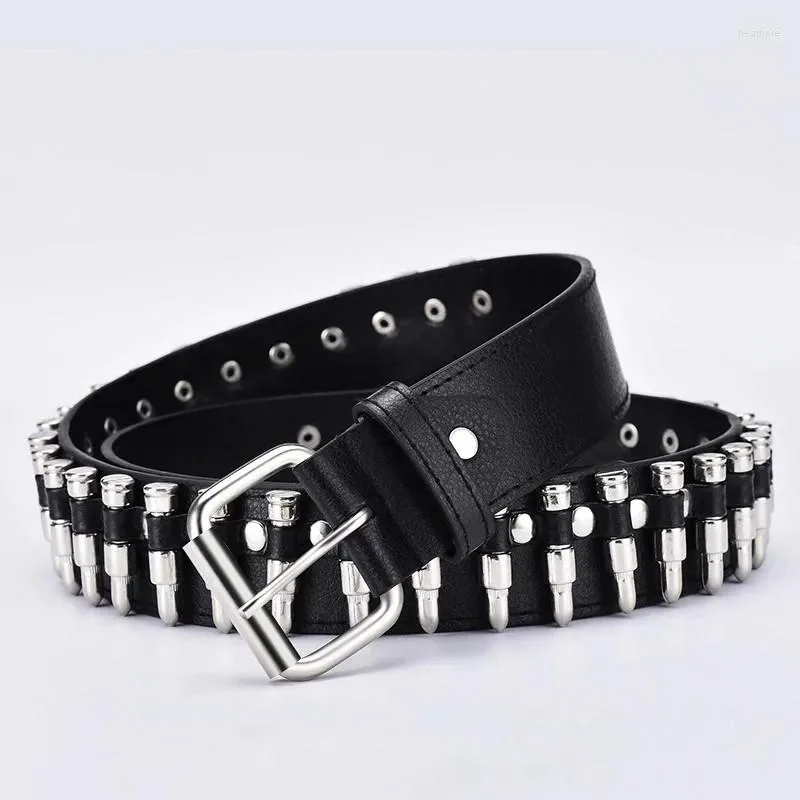 Belts Fashion Ladies Leather Punk Belt Hollow Rivet Personality Rock Wild Adjustable Young Trend