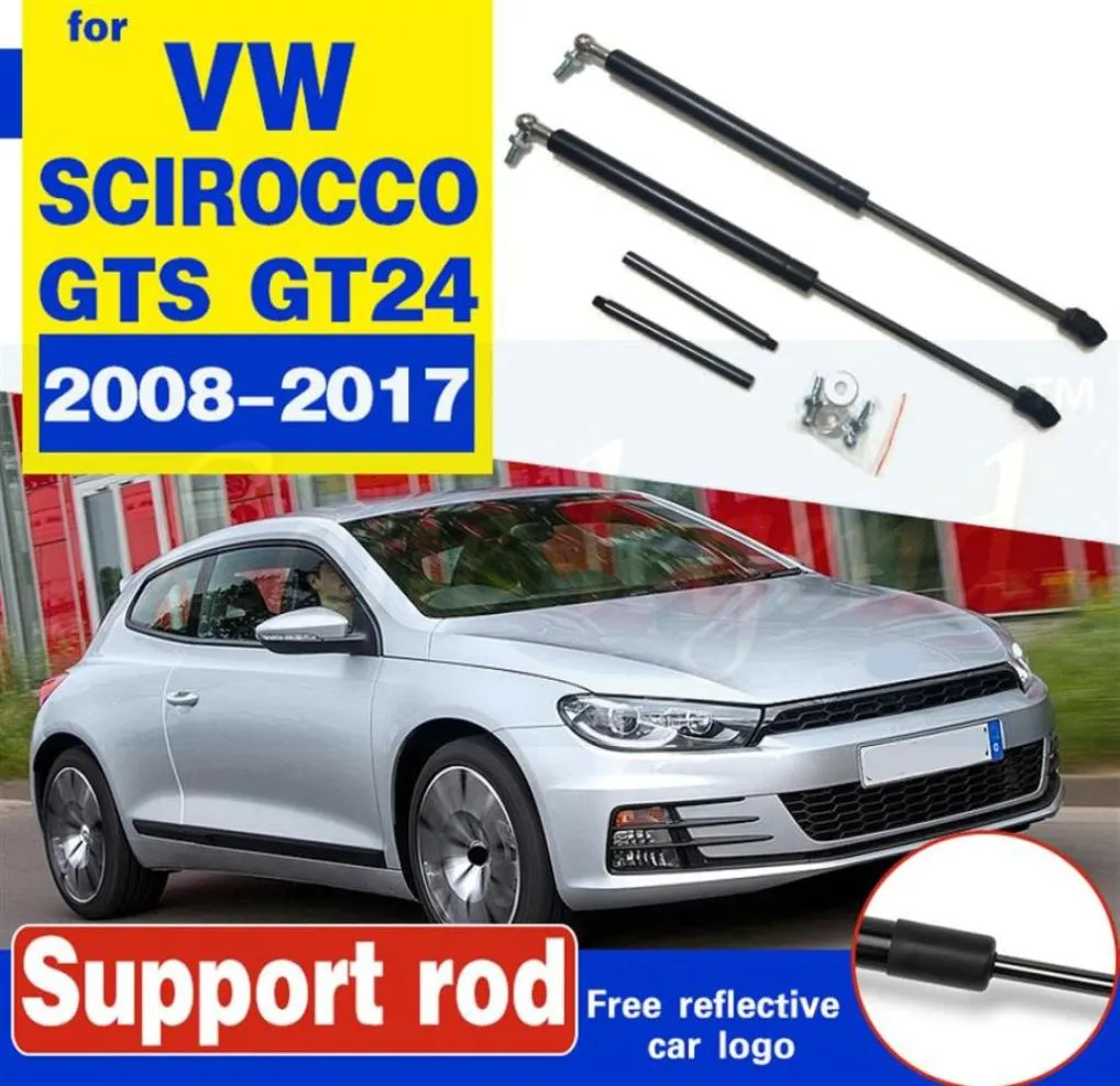 For VW SCIROCCO 20082017 R GTS GT24 Refit Bonnet Hood Gas Spring Shock Lift Strut Bars Support Hydraulic Rod Carstyling233l7997749