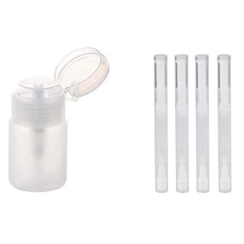 Bouteilles de rangement pots 1 pcs 70 ml de nail art maquillage de pompe polonais dispensateur de bouteille de bouteille 4 porte-enclos à huile vide support de cosmétique