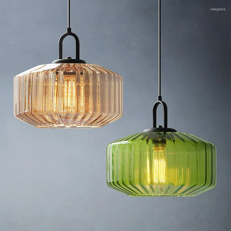 Lampy wiszące nowoczesne szklane szklane lampy w stylu witryn wisząca lampa restauracja