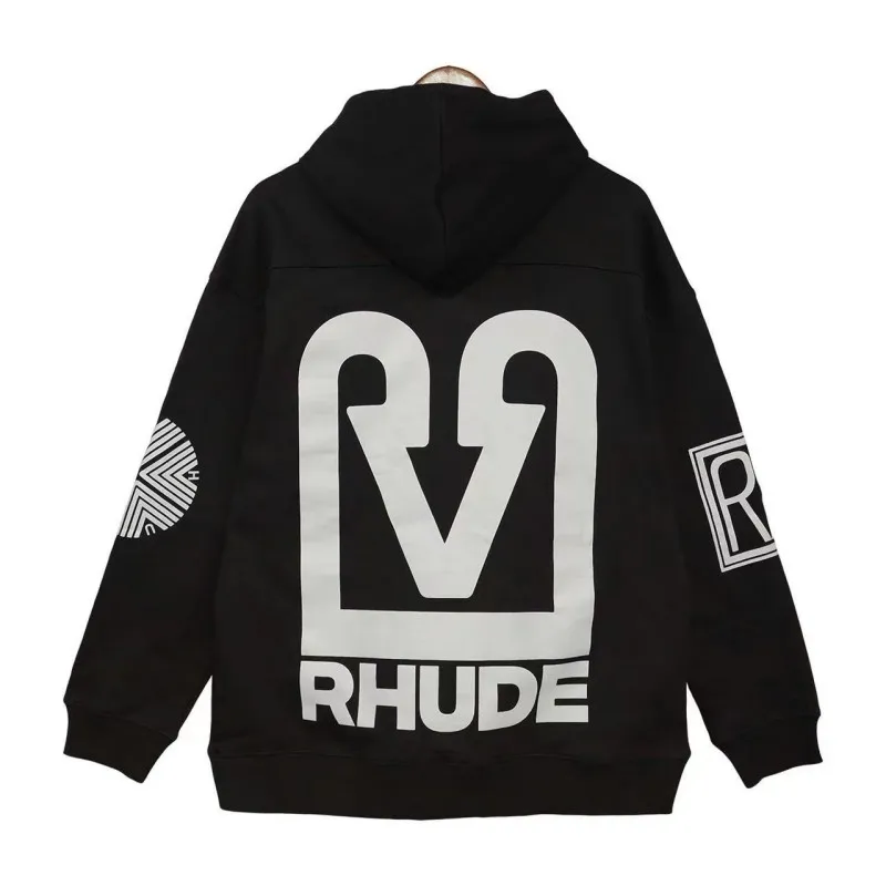 Mens sweater Rhude designer hoodie letter-printed long-sleeved street holiday casual couple