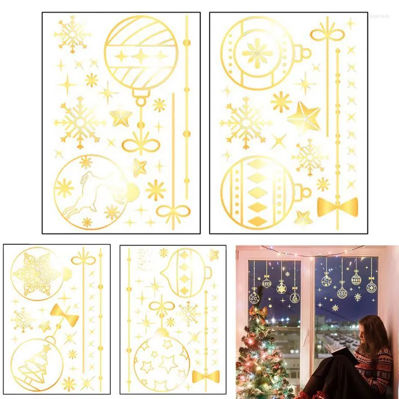 クリスマスの装飾はガラスの窓のしがみつき冬の窓のデカールパーティーサプライ映画ワンダーランドの装飾品