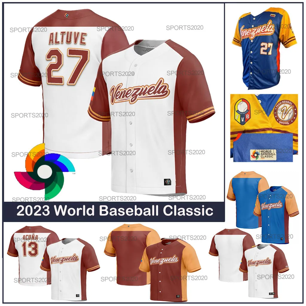 27 Jose Altuve 2023 WBC Venezuela Men Baseball Jersey Ronald Acuna Jr