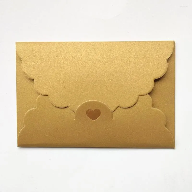 Present Wrap Creative Western Style Gilded Love Pearl Kraft Letter Kuvert bröllopinbjudningar Business Invitation Envelope Set