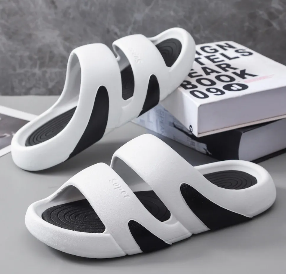 De nieuwste mannen schoenen anti-slip mode dikke zool slijtvaste slippers vele stijlen om te kiezen uit ondersteuning op maat