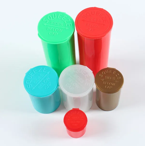 19 Dram Squeeze Pop-Top-Flasche für Kräuterbehälter, Pillendose, luftdichte  Aufbewahrungsbox, zufällige Farbmischung