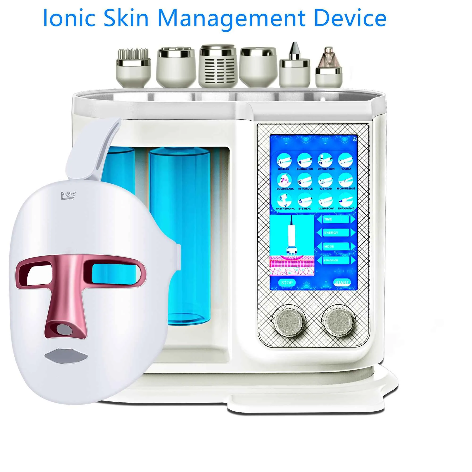 7 In 1 plasma cosmetologie ultra-micro bubble reiniging blackhead face watersupplement zuurstof n huidbeheerinstrument