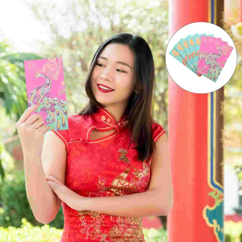 Emballage cadeau Enveloppes rouges Année Argent Chinois Chanceux Bao Hong Paquet Enveloppe Paquets Cash Multi Cadeaux De Mariage Fête De Noël