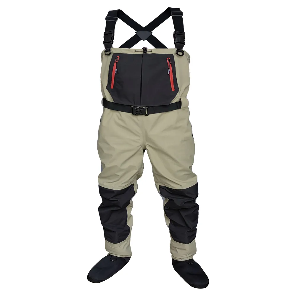 Mens Neoprene Fly Fishing Wader Pants Quick Dry, Waterproof, Breathable