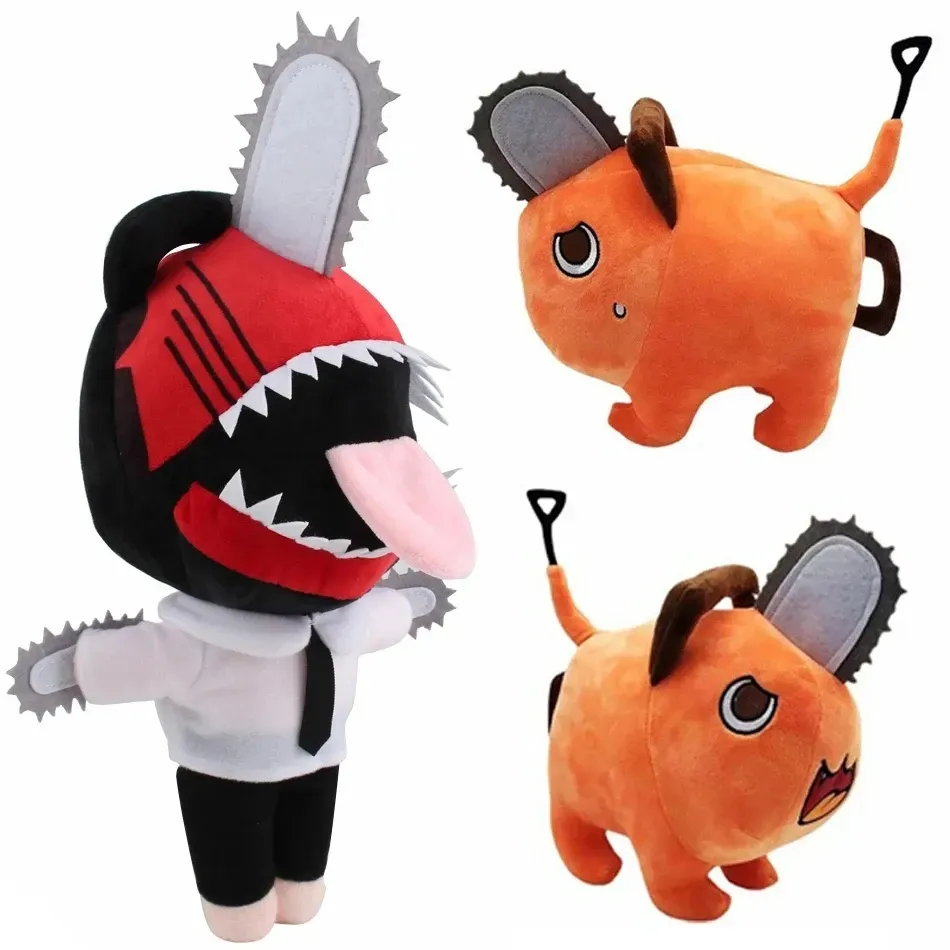 25 cm Pochita Plüsch Kettensäge Kettensäge Mann Cosplay Stehender Oranger Hund Gefüllte Puppe Requisite Kinder Kawaii Geschenk