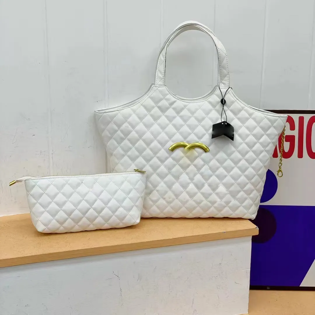 CHANEI Designer Väskor Handväska med liten handväska Set Crescent Bag Äkta läder Avtagbar axelrem Axelväska Handväskor för kvinnor 50X10X35cm