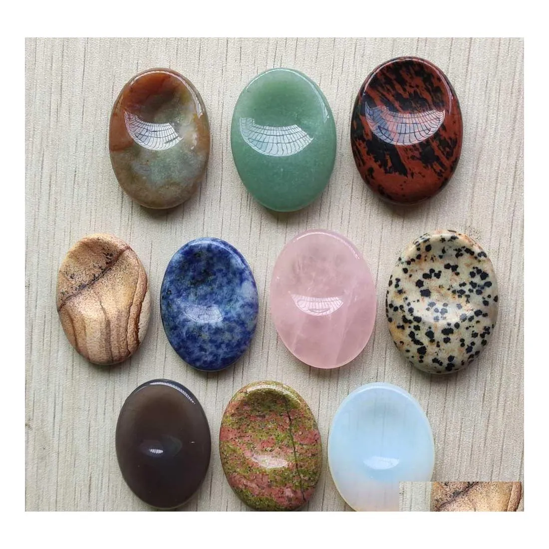 Stone Healing Reiki Natural Thumb Beads Gift Collection and Home Decor Jewelr Luckyhat Drop Leverans smycken DHGMU