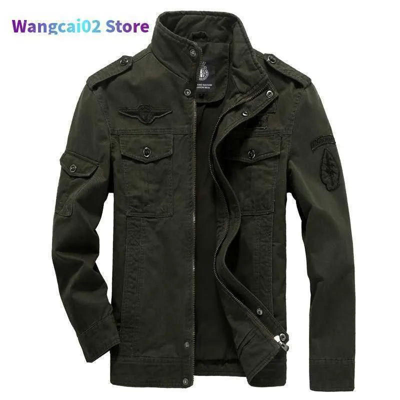 Herrjackor kvalitet bomullsmilitär jacka män Autumn Soldier Ma-1 Style Army Jackets MANA MARN MENS BOMBER JACKETS PLUS STORLEK M-6XL 022023H