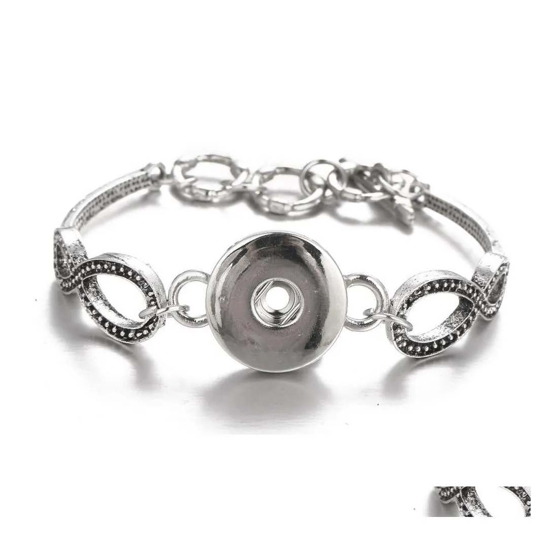 Braccialetti con ciondoli Noosa Snap Bracciale Gioielli Infinity Ginger Bottoni Chunk Polsino Fit Fai da te 18 mm Scatta Consegna a goccia Dhrva