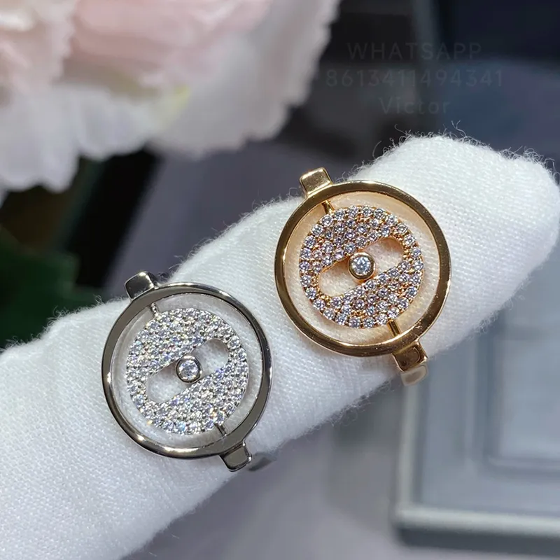 anelli per donna designer diamante Placcato in oro 18 carati taglia 6 7 8 moda stile classico più alta qualità del contatore Non tramonterà mai regalo squisito 005