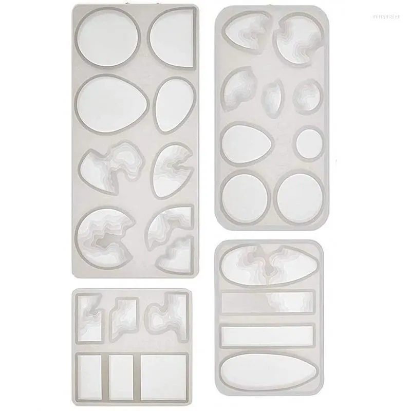 Wave Pattern Silicone Casting Resin Beeswax Molds Set Of 4 For DIY