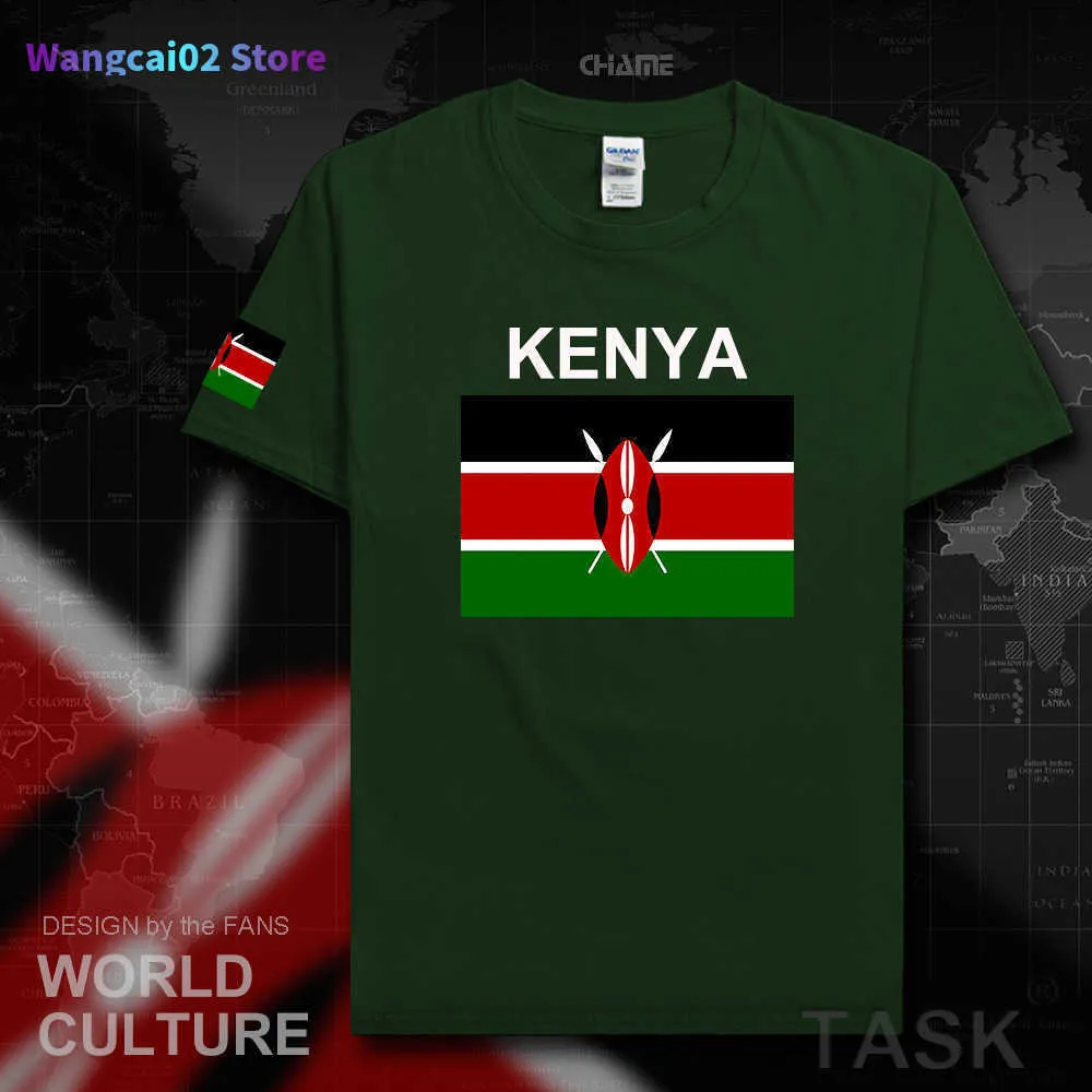 Мужская футболка Республика Кенийская кенийская футболка футболка майки футболка национальная футболка 100% хлопковая футболка спортивная одежда футболка