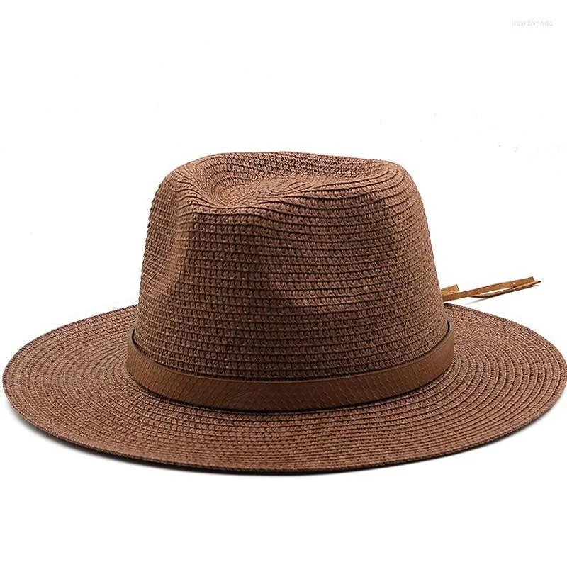 Chapéus largos de moda panamá para homens 6 cores jazz fedoras refrescando sol verão respirável elegante e elegante festa hat wholesalewide Davi2