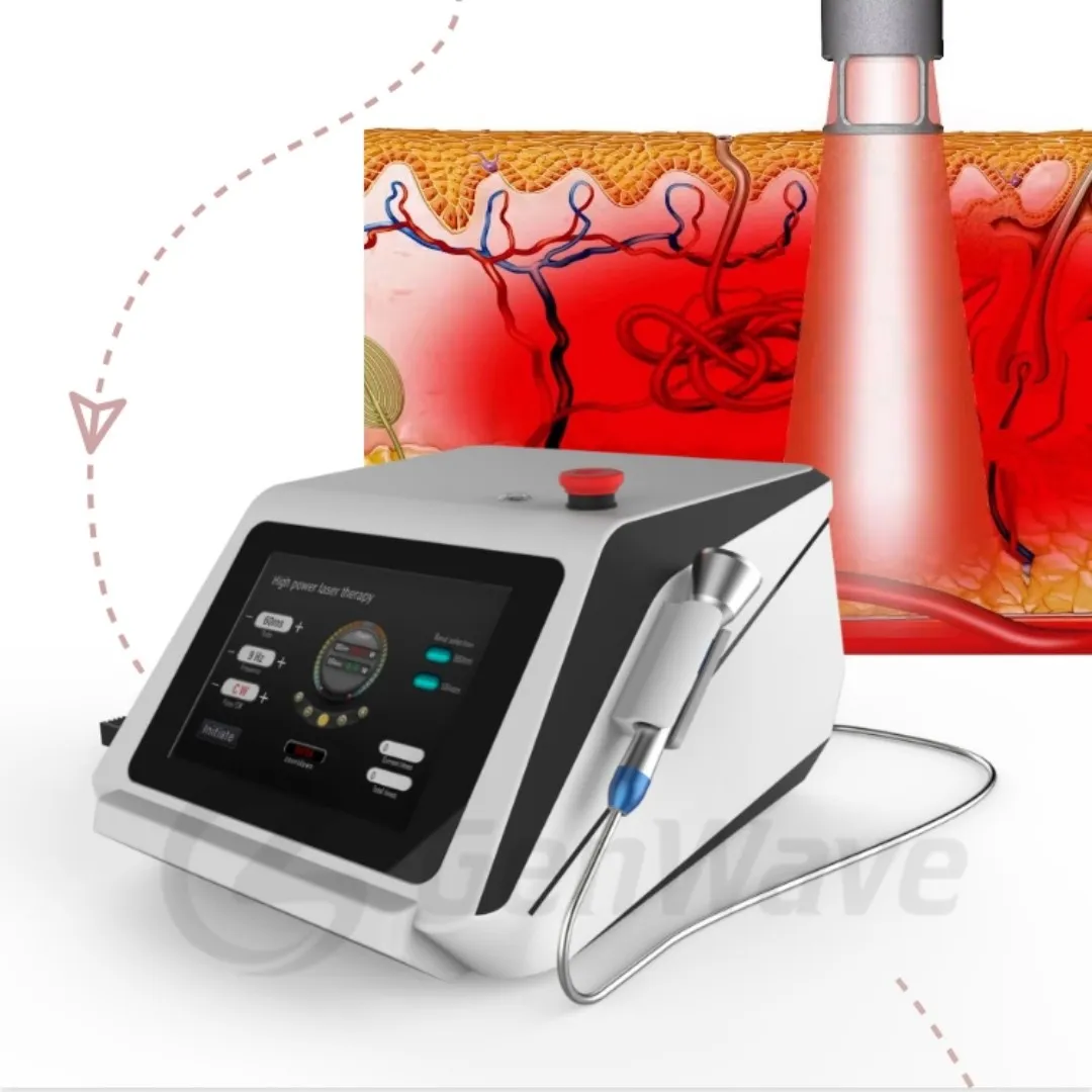 La macchina per terapia laser ad alta potenza 980NM 1064NM con la giusta lunghezza d'onda consente la penetrazione profonda dei tessuti