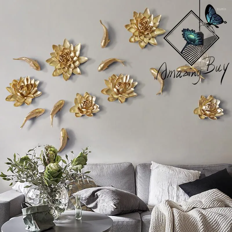 Muurstickers AmazingBuy herstelbloemdecoratie ambachten hangende woonkamer tv achtergrond huis 3D sticker muurschildering ornamenten kunstwerken