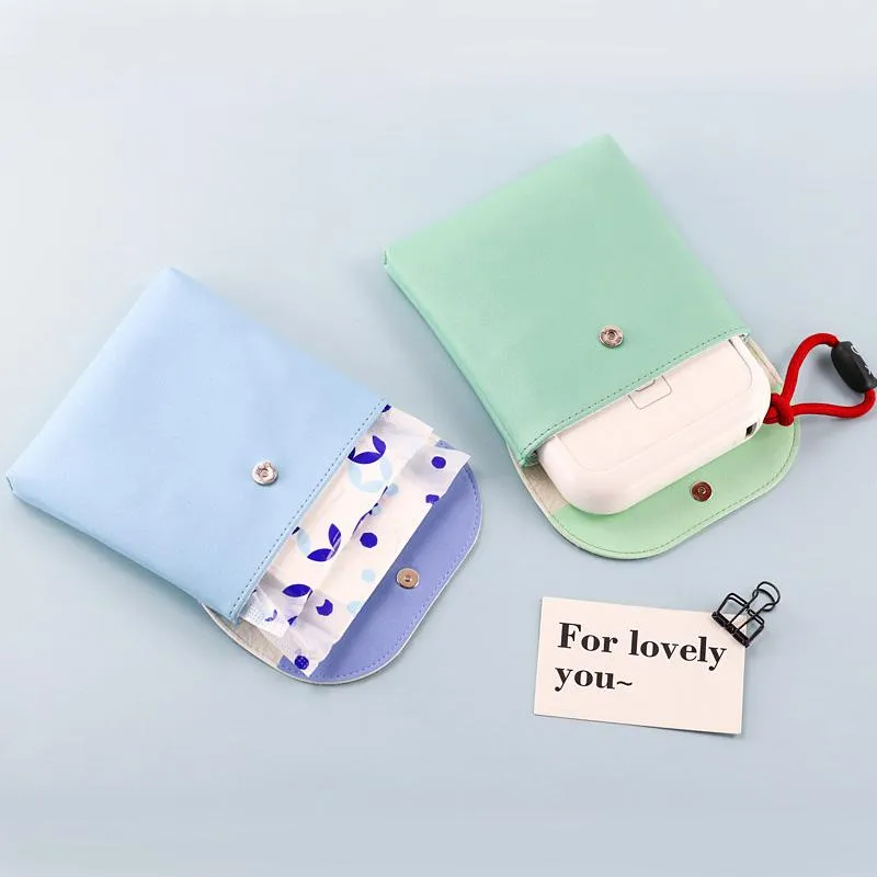 Сумки для хранения Makaron Color Tampon Bag Симпатичные санитарные пакеты