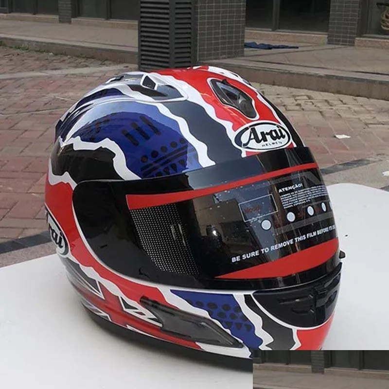 Motorradhelme Helm Rx7 Japans Top Rr5 Pedro Racing Fl Face Capacete Moto Drop Delivery Mobiles Motorräder Zubehör Dhqmn