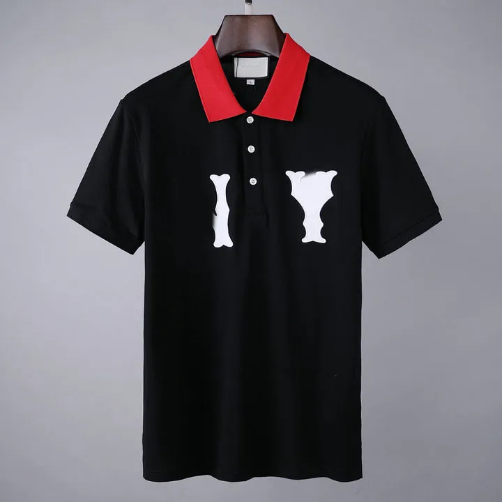 Summer Men POLO T-Shirts Cotton Shirts Solid Color Short Sleeve Tops Slim Breathable Men's streetwear Male Tees US size XXL clothes2023
