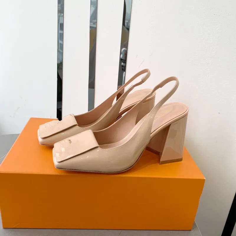 VIP【送料関税込】RgerVivier BUCKLE LEATHER SLINGBACK PUMPS Wholesale Luxury Designer Calf Patent Leather Slingback