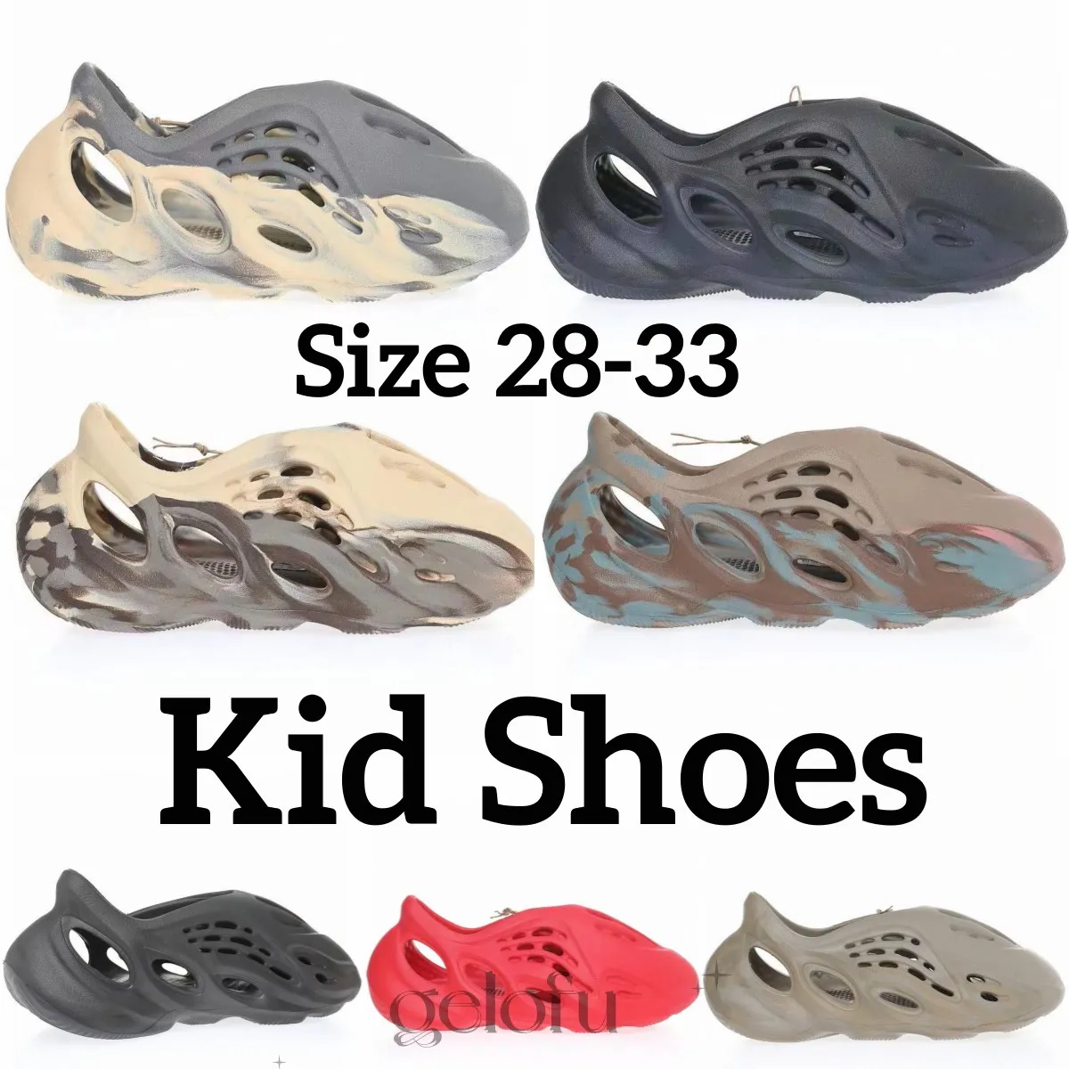 Baby Kinder Schuhe Läufer Pantoffel Schuhschaum Sneaker Designer Rutsche Kleinkind große Jungen schwarze Schäume Kind Jugend Kleinkind Kleinkinder Junge Mädchen Kinder Läufer Mode grau i0TO #