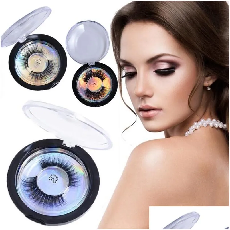 Valse wimpers 28 stijlen nertsen wimpers 3D zijde eiwit Langdurige wimpers natuurlijke make -up laser ronde doos verpakking druppel levering healt dhwxh