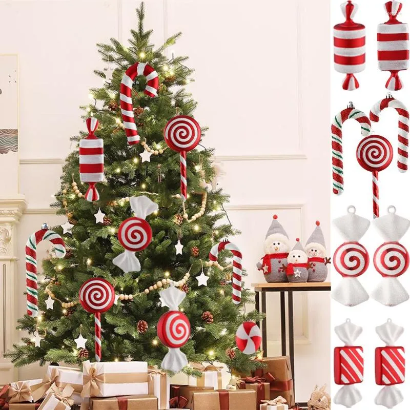 Decoração de festa natal de Natal Candy Candy Diy Natal Tree pendurada pendente em casa Favorias do ano do ano Presente 2023 Navidad