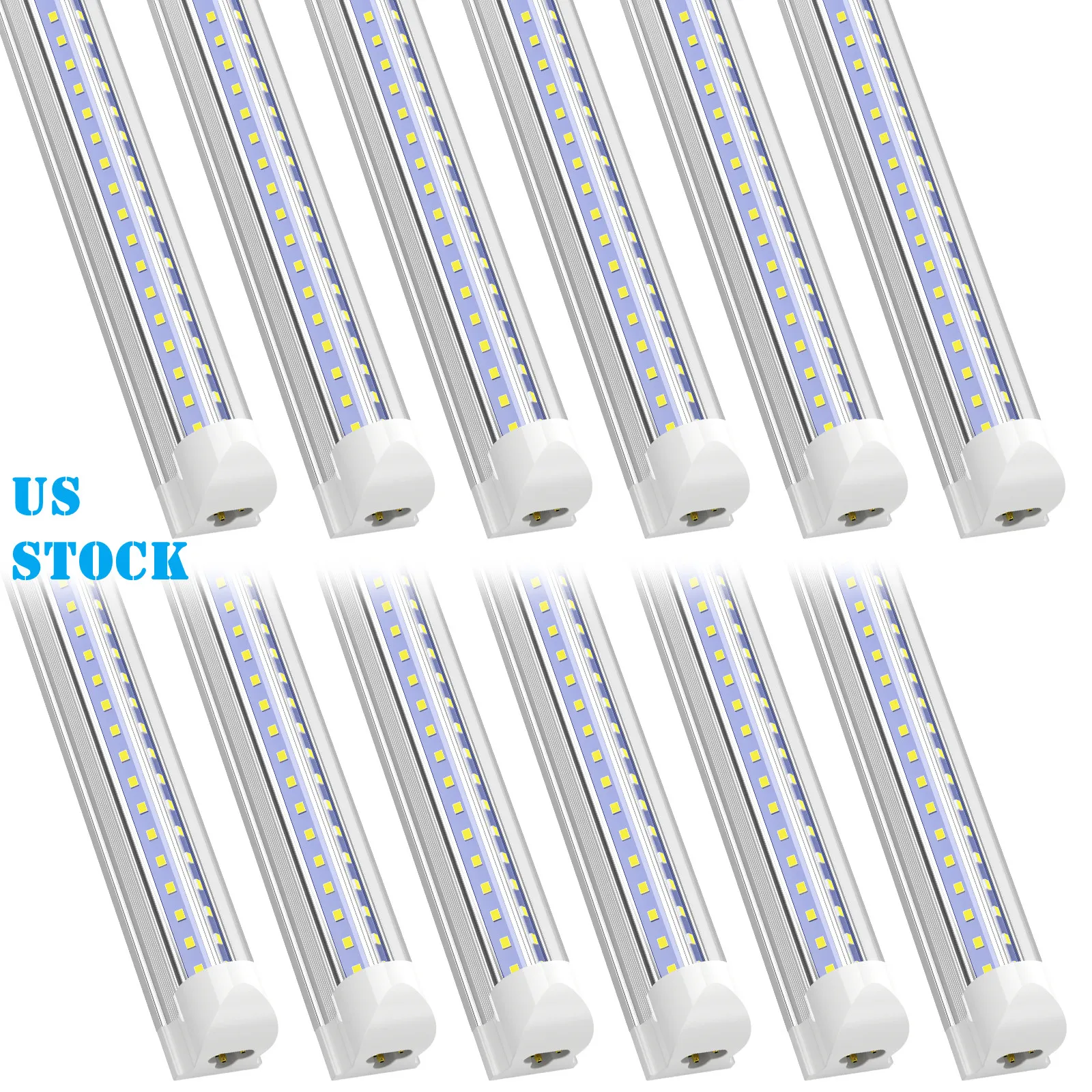 Super Bright 8FT LED Shop Light 72W High Output, 6500K White, Clear