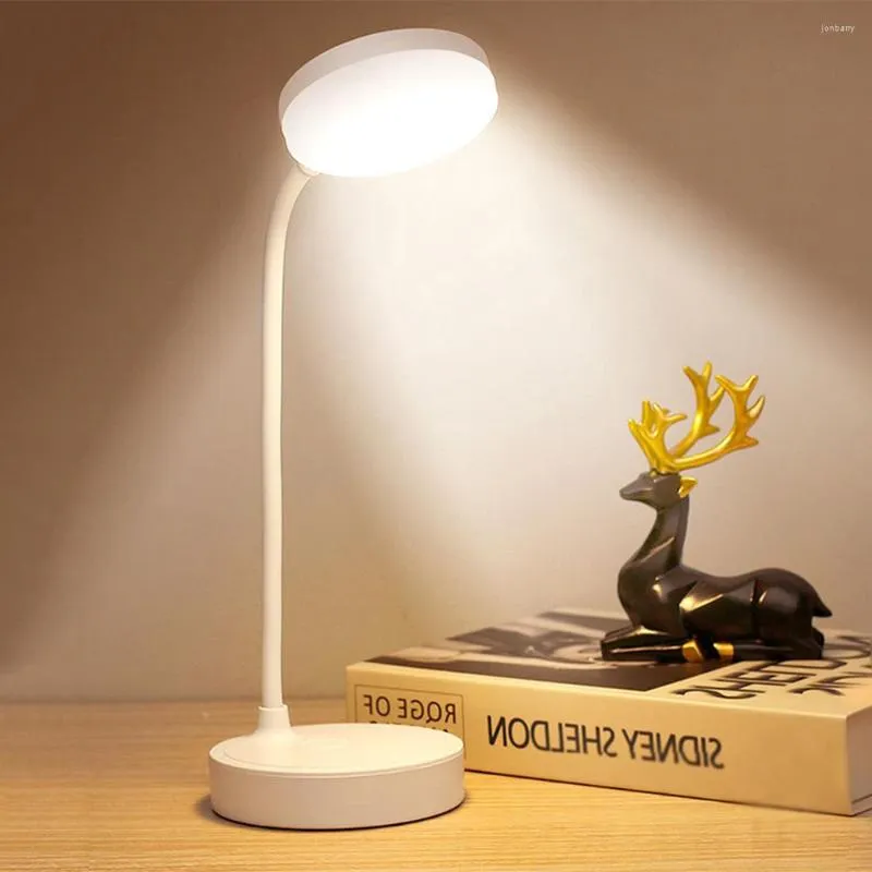 Tafellampen LED Desk Lamp Student Studie Lezen USB Oplaadbaar boek Licht stepless dimmende slaapkamerbedavond