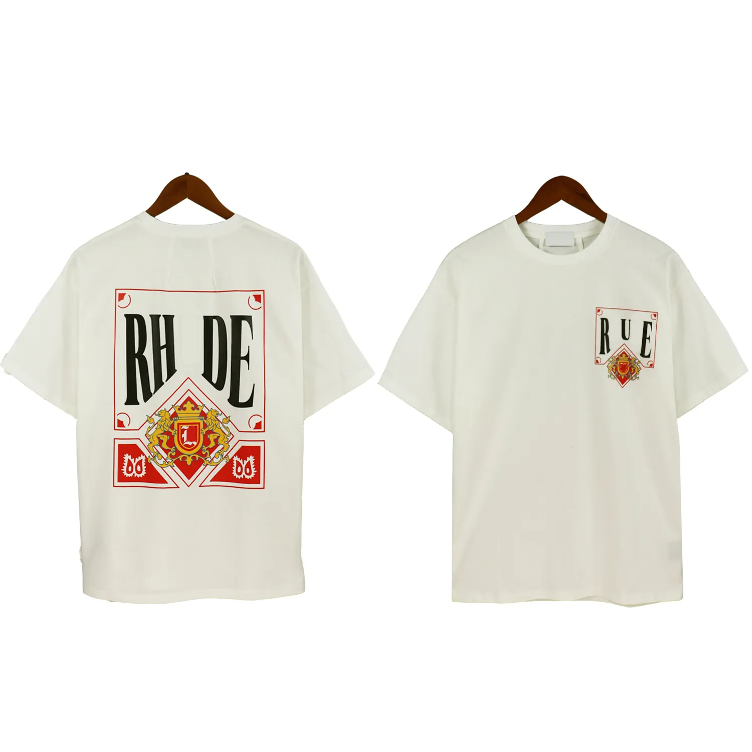 Летние мужские футболки женские rhuds Дизайнеры для мужчин топы Поло с буквами Футболки с вышивкой Одежда Футболка с короткими рукавами большие футболки Apparel2023